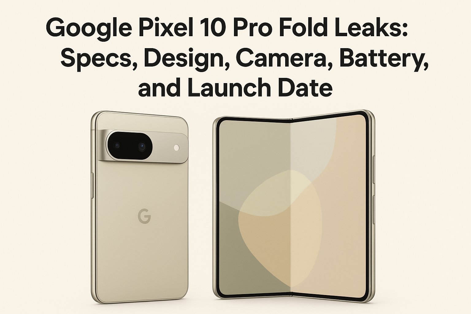 Google Pixel 10 Pro Fold Leaks Specs, Design,